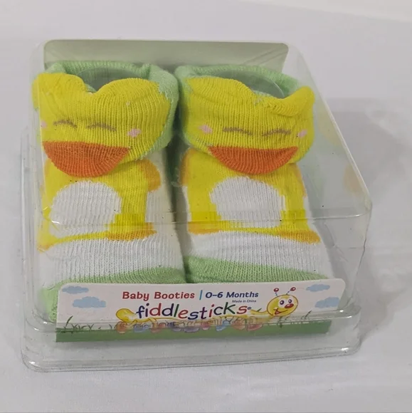 NEW Baby Booties, 2 Pairs, Zebra & Duck, 0-6 Months - Picture 3 of 5